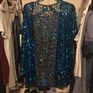 Glitz sequin kimono rave robe